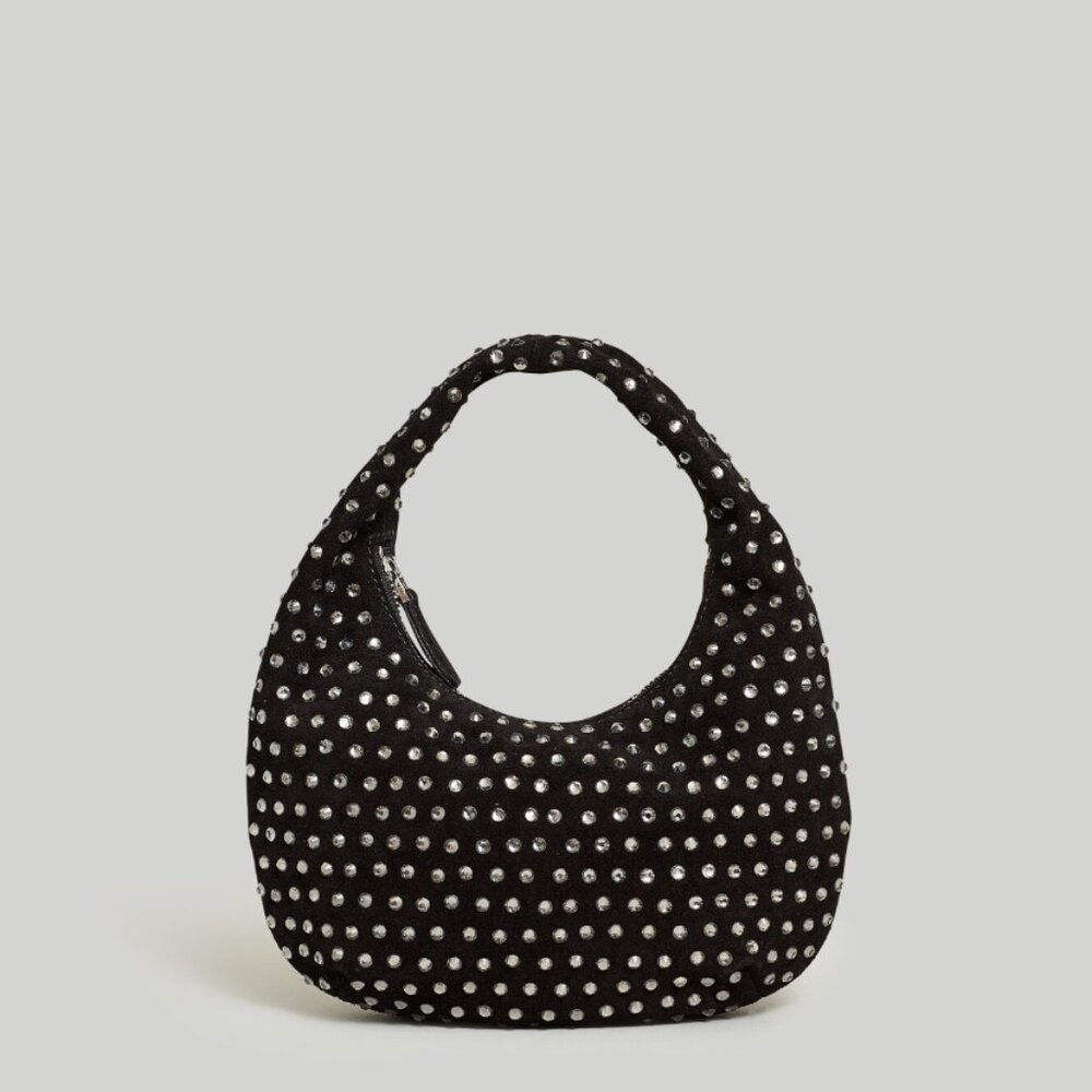 Madewell Suede Crystal-Embellished Mini Bag – Great Condition